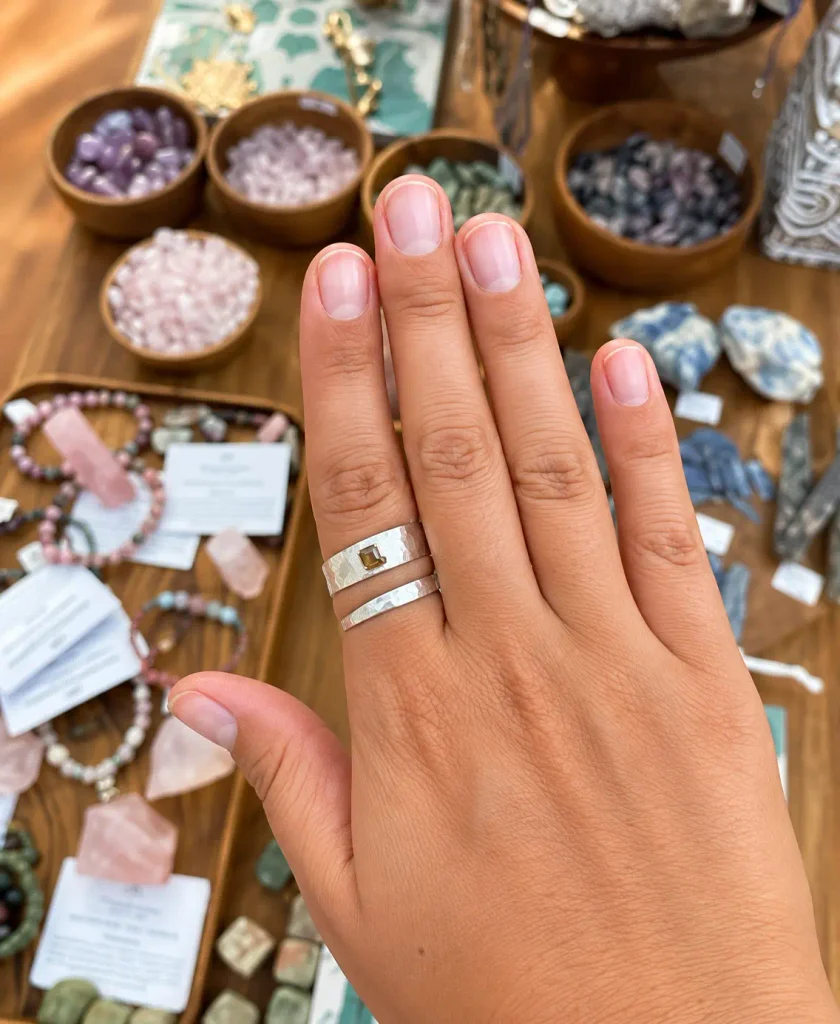 Handmade silver jewelry from a Ubud workshop
