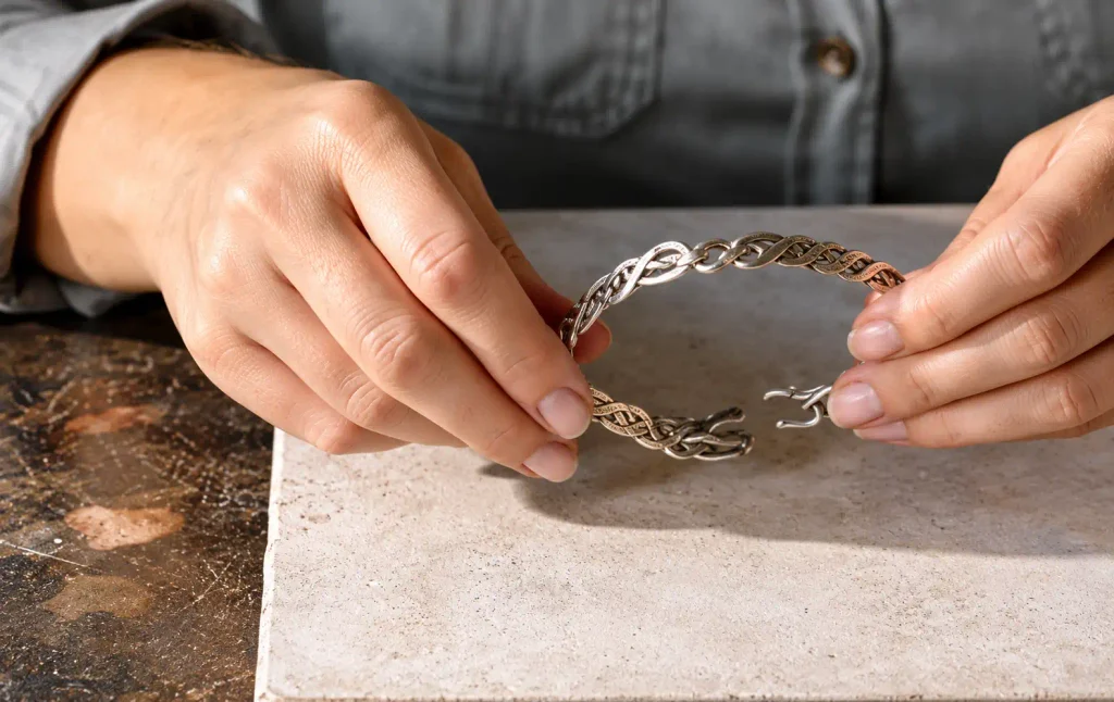 Silver jewelry designs and gemstones available at a Ubud silver workshop